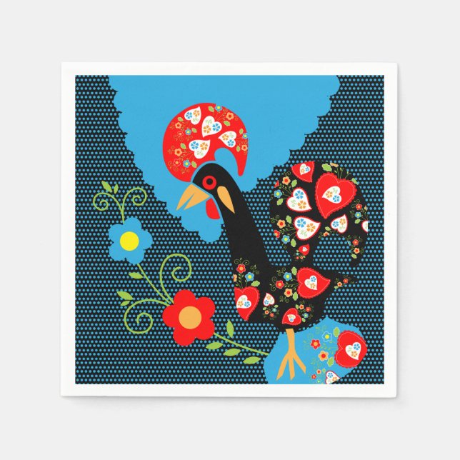 The Rooster of Portugal Napkins (Front)
