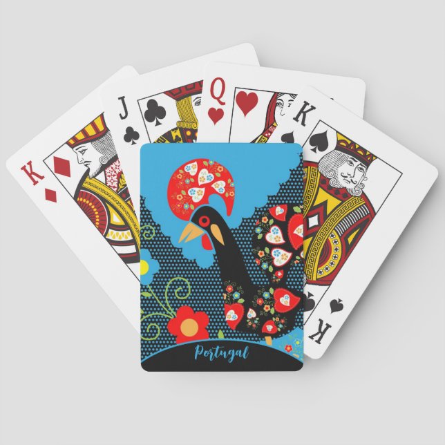 The Rooster of Portugal Poker Cards (Back)