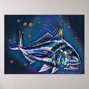 The Roosterfish, Baja California Poster