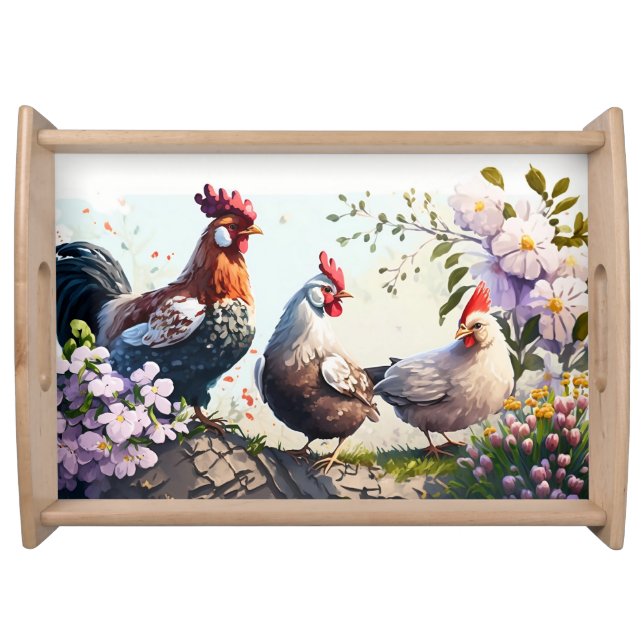 The Rooster's Perch Serving Tray (Front)
