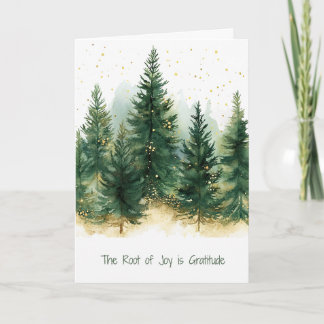 The Root of Joy Is Gratitude Forest Thank You Card