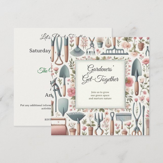 The Root & Reason Garden Skillshare Invitation (Front/Back)