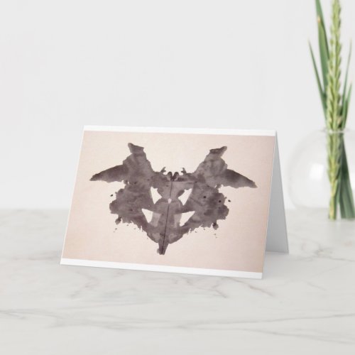 The Rorschach Test Ink Blots Plate 1 Bat Moth Card