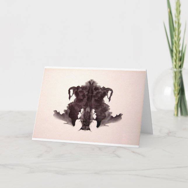 The Rorschach Test Ink Blots Plate 4 Animal Skin Card (Front)
