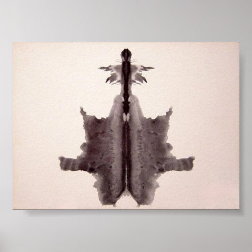 The Rorschach Test Ink Blots Plate 6 Poster