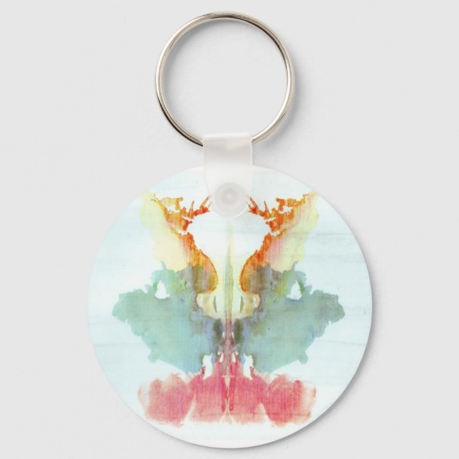 The Rorschach Test Ink Blots Plate 9 Human Keychain (Front)