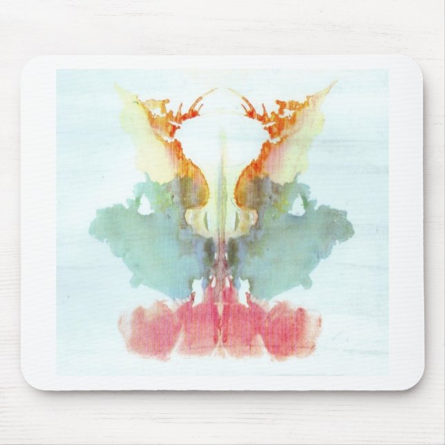 The Rorschach Test Ink Blots Plate 9 Human Mouse Pad (Front)