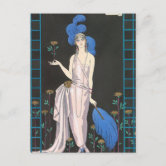 Dogaresse Evening Gown by George Barbier Postcard | Zazzle