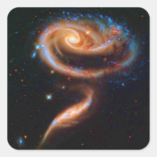 The Rose Galaxies, Arp 273 Square Sticker (Front)