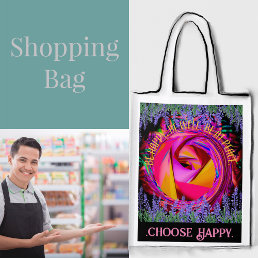 The Rose In The Garden Personalize Happy Grocery Bag