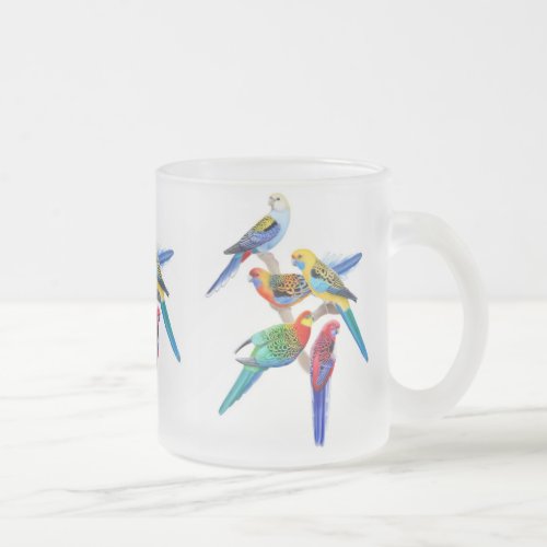 The Rosella Parrots Frosted Mug