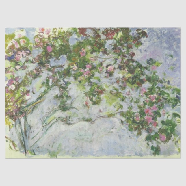 The Roses by Claude Monet Tissue Paper (Front)