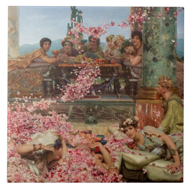 The Roses of Heliogabalus (Ancient Roman Luxury) Ceramic Tile (Front)