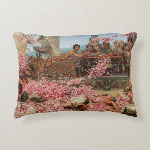 The Roses of Heliogabalus Sir Lawrence Alma_Tadema Accent Pillow