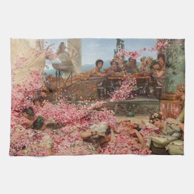 The Roses of Heliogabalus Sir Lawrence Alma-Tadema Kitchen Towel (Horizontal)