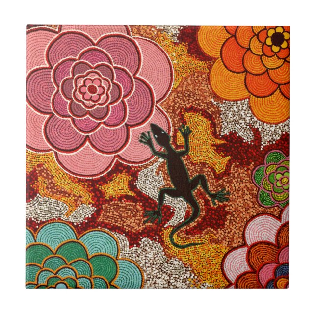 The roses of the desert ceramic tile (Front)
