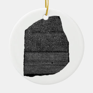 The Rosetta Stone Egyptian Granodiorite Stele Ceramic Ornament
