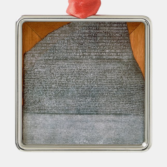 The Rosetta Stone, from Fort St. Julien, Metal Ornament (Front)