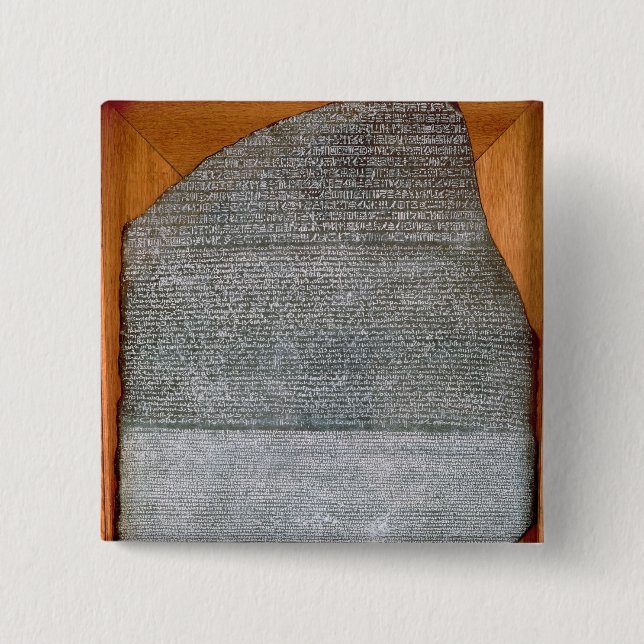 The Rosetta Stone, from Fort St. Julien, Pinback Button (Front)