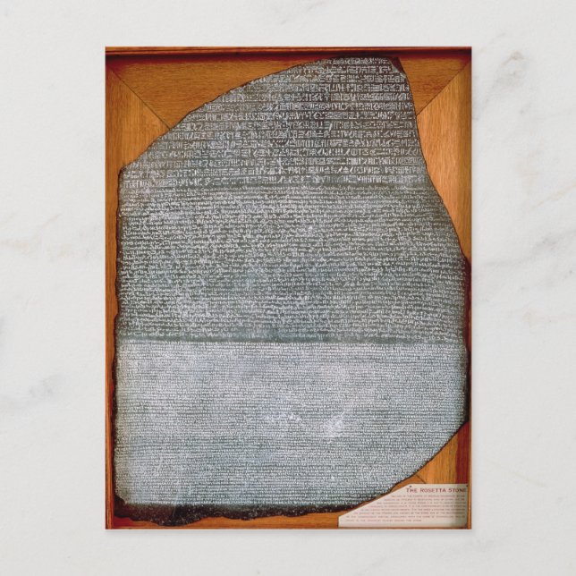 The Rosetta Stone, from Fort St. Julien, Postcard (Front)