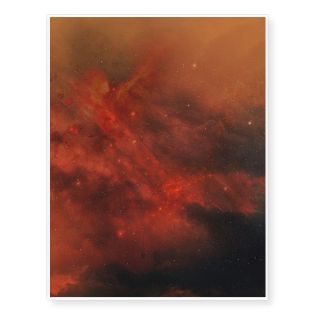 The Rosette Nebula (also known as Caldwell 49) Temporary Tattoos (Front)
