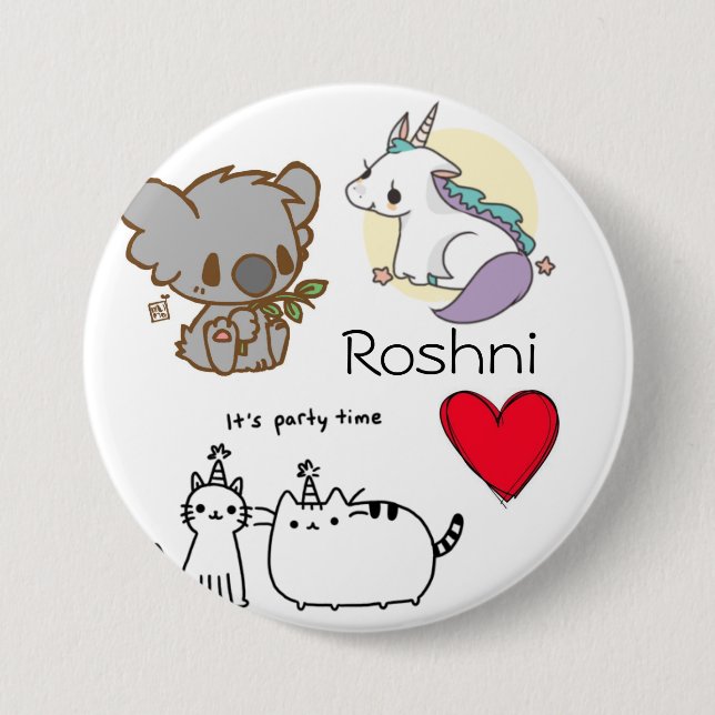 The Roshni Random Pinback Button (Front)