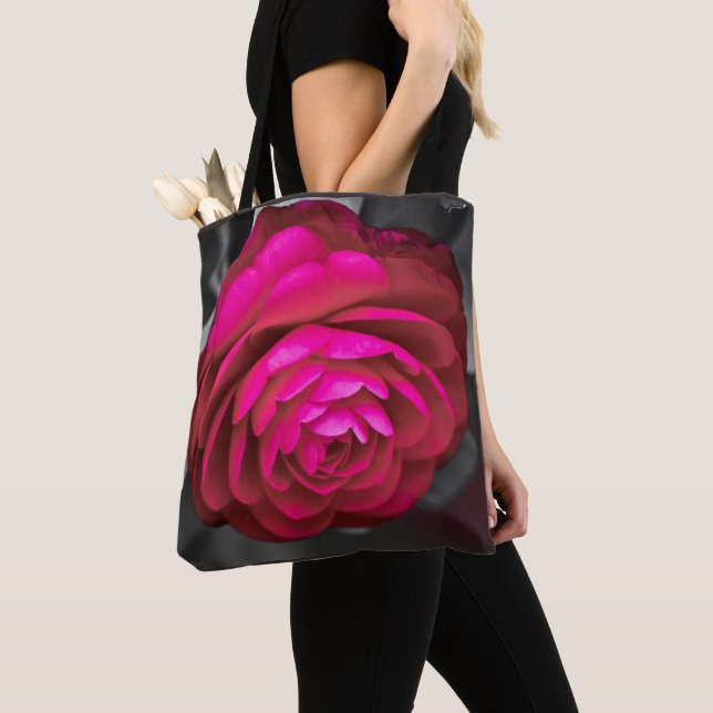 The Rosy Camellia  Tote Bag (Close Up)