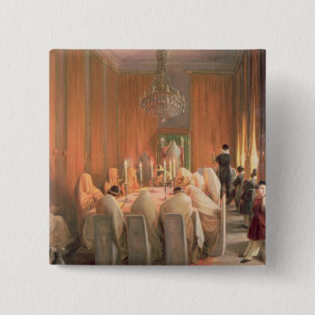 The Rothschild Family at Prayer Pinback Button (Front)