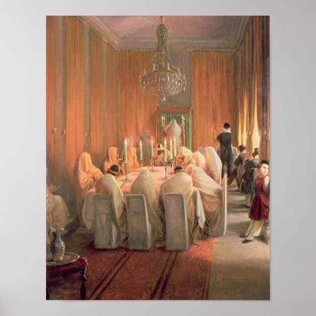 The Rothschild Family at Prayer Poster (Front)