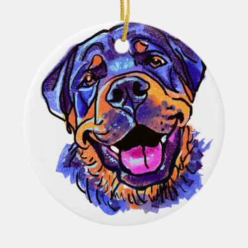 The Rottweiler Love of My Life Ceramic Ornament