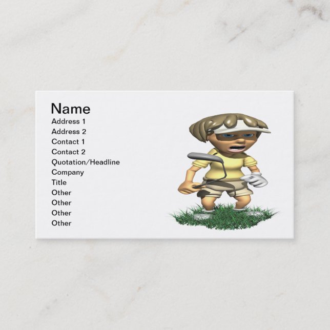 The Rough Is Rough Business Card (Front)