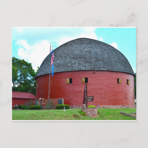 The Round Barn of Arcadia Postcard