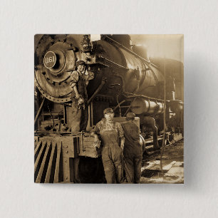 The Roundhouse Rosies of World War I Vintage Pinback Button