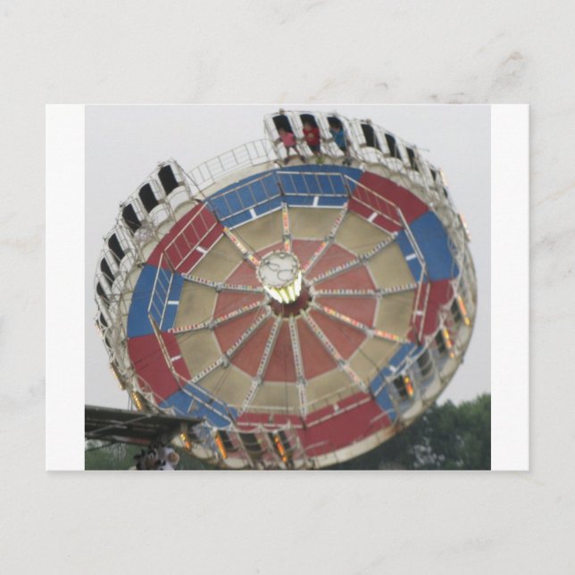 The Roundup Amusment Park Ride Postcard (Front)