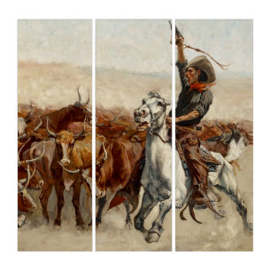 The Roundup Western Art by Frederic Remington