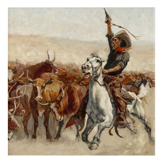 The Roundup Western Art by Frederic Remington (Front)
