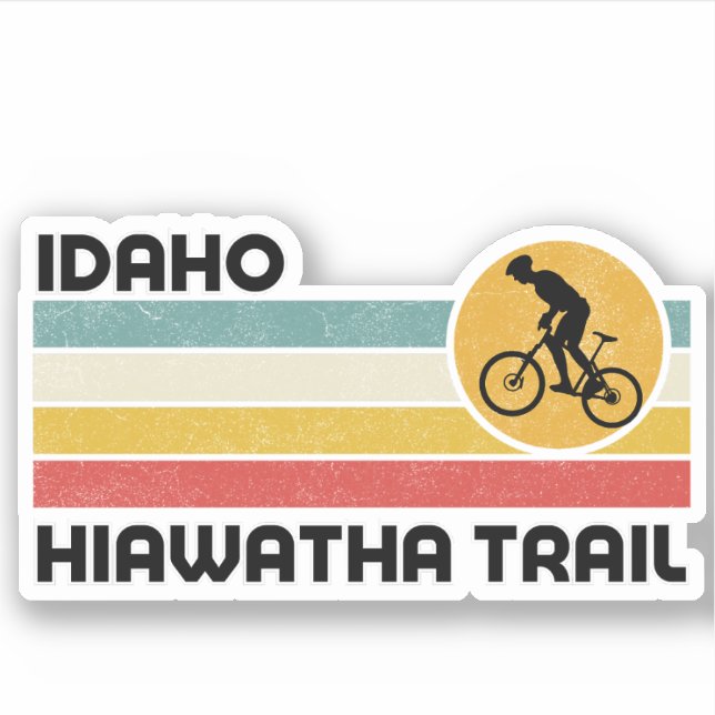 The Route of the Hiawatha - Scenic mountain bike Sticker (Front)