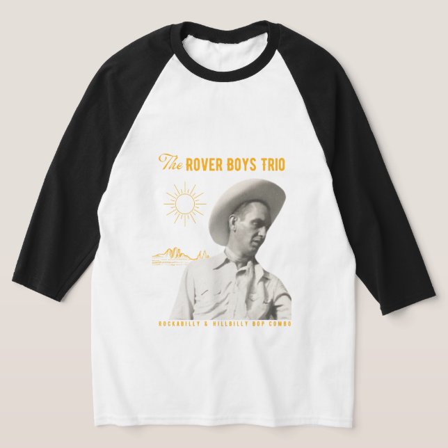 The Rover Boys Trio Cowboy Raglan T-Shirt (Laydown)