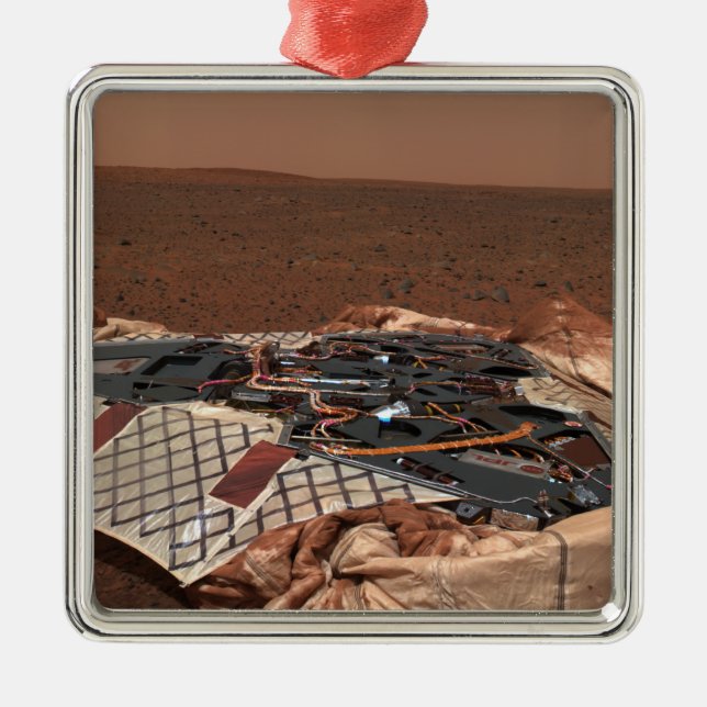The rover's landing site metal ornament (Front)