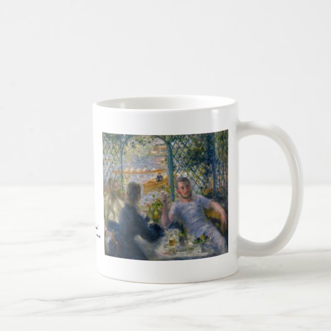 The Rower's Lunch by Pierre-Auguste Renoir Coffee Mug (Right)