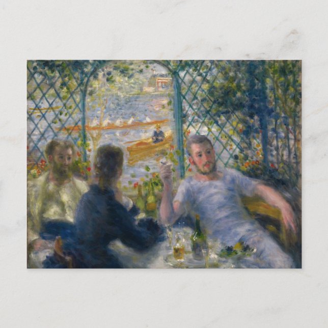 The Rower's Lunch by Pierre-Auguste Renoir Postcard (Front)