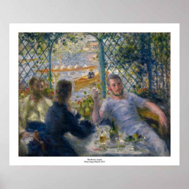 The Rower's Lunch by Pierre-Auguste Renoir Poster (Front)