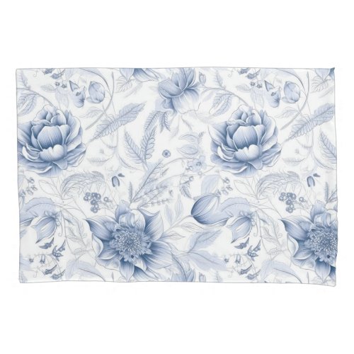 The Royal Blue Porcelain Floral Pattern Vol1 Thro Pillow Case