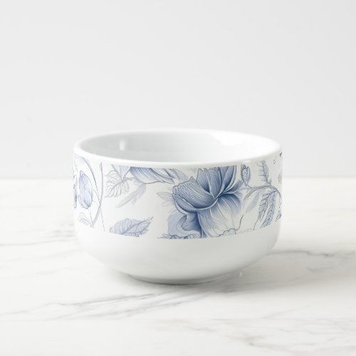 The Royal Blue Porcelain Floral Pattern Vol1 Thro Soup Mug