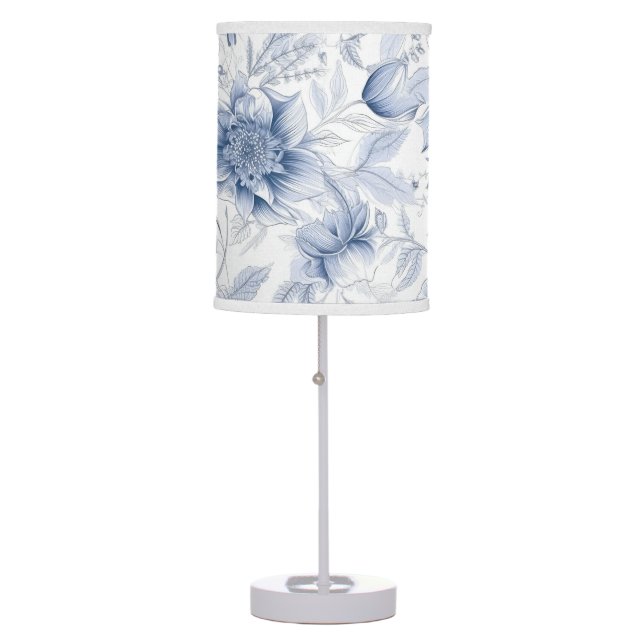 The Royal Blue Porcelain Floral Pattern Vol.1 Thro Table Lamp (Front)