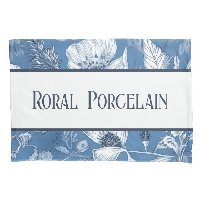 The Royal Blue Porcelain Floral Pattern Vol.2 Pillow Case (Front)