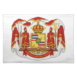 The Royal Coat of Arms of the Kingdom of Hawaii Cloth Placemat