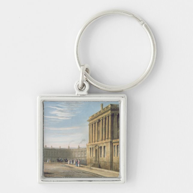The Royal Crescent, Bath 1820 Keychain (Front)