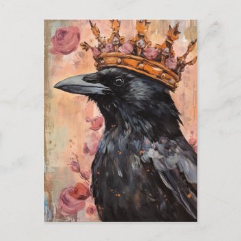 The Royal Crow Postcard by angelandspot at Zazzle
