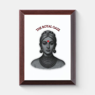 The Royal Gaze - Indian Queen Line Art Award Plaque